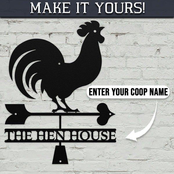 Weathervane Rooster (Coop Sign)