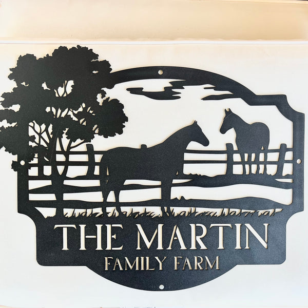 Personalized Horse Metal Sign