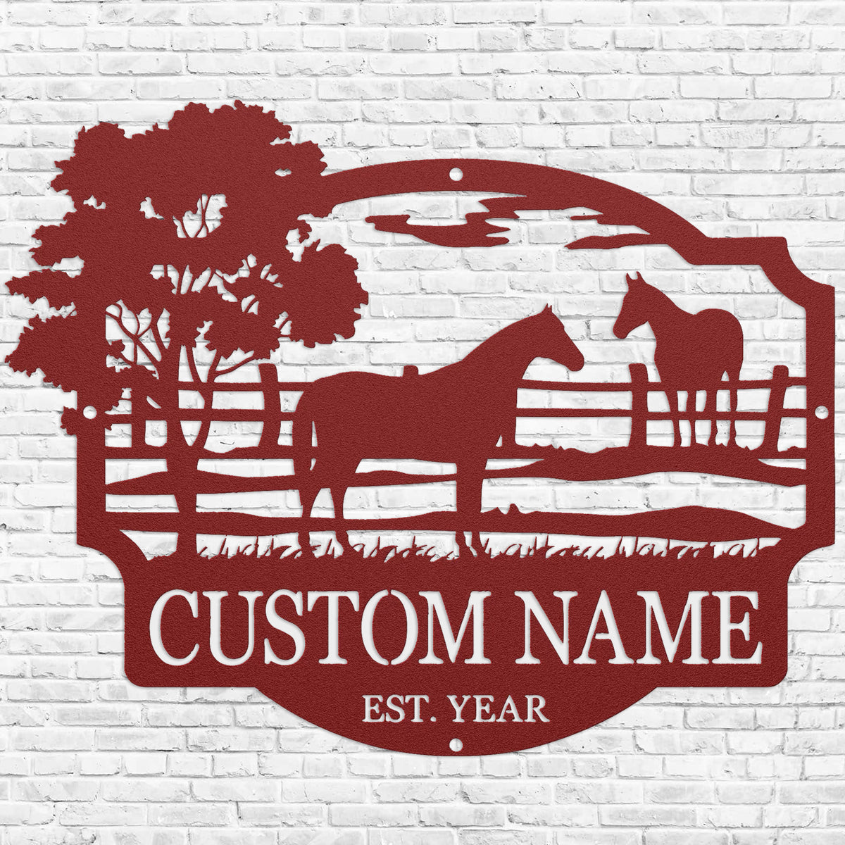 Personalized Horse Metal Sign