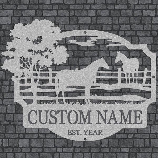 Personalized Horse Metal Sign