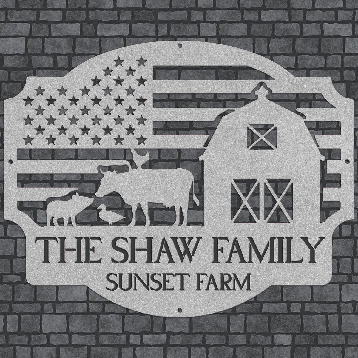 Personalized Farm Flag Sign