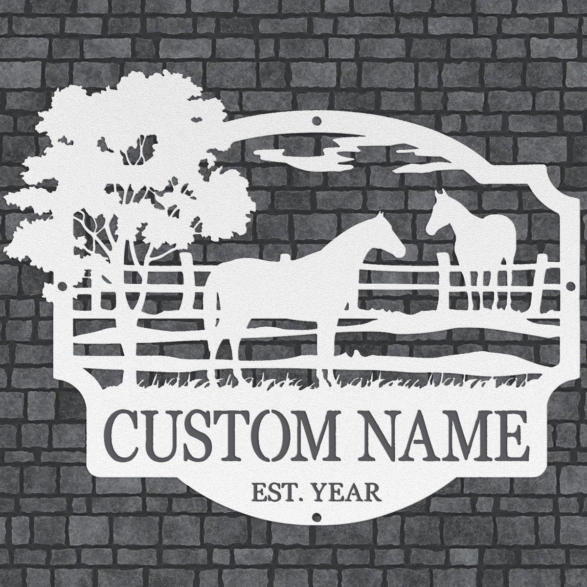 Personalized Horse Metal Sign